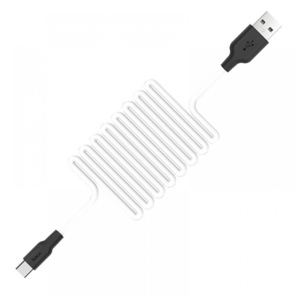 Дата кабель Hoco X21 Plus Silicone Type-C Cable (2m) Чорний / Білий