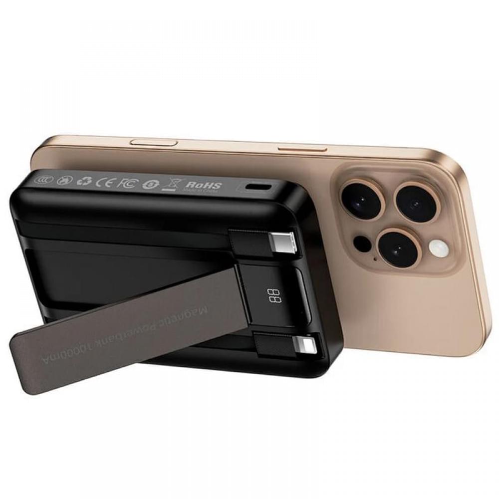 Портативний ЗП Power Bank WIWU Wi-P061 22.5W+PD20W з БЗП+iWatch with cable 10000 mAh Black