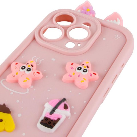 Чохол TPU Toys Case with Ears для Apple iPhone 16 Pro (6.3") Light Pink