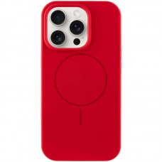 Чохол Silicone Case Full Protective (AA) NO LOGO with MagSafe для Apple iPhone 16 Pro (6.3") Червоний / Red