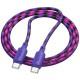 Дата кабель Hoco X116 Meridian Type-C to Type-C 60W (1m) Gradient Purple Mix