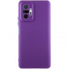 Чохол TPU GETMAN Liquid Silk Full Camera для Xiaomi Redmi Note 10 Pro / 10 Pro Max Фіолетовий / Purple