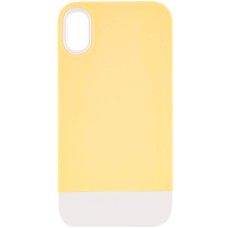 Чохол TPU+PC Bichromatic для Apple iPhone X / XS (5.8") Creamy-yellow / White