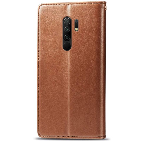 Шкіряний чохол-книжка GETMAN Gallant (PU) для Xiaomi Redmi 9 Коричневий