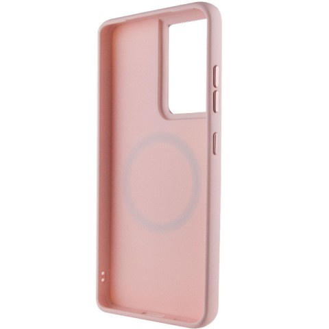 TPU чохол Bonbon Metal Style with MagSafe для Samsung Galaxy S24 Ultra Рожевий / Light Pink