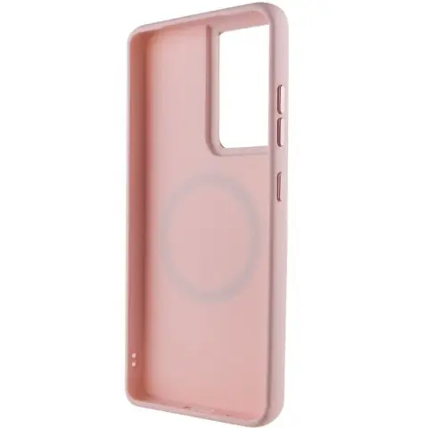 TPU чохол Bonbon Metal Style with MagSafe для Samsung Galaxy S24 Ultra Рожевий / Light Pink
