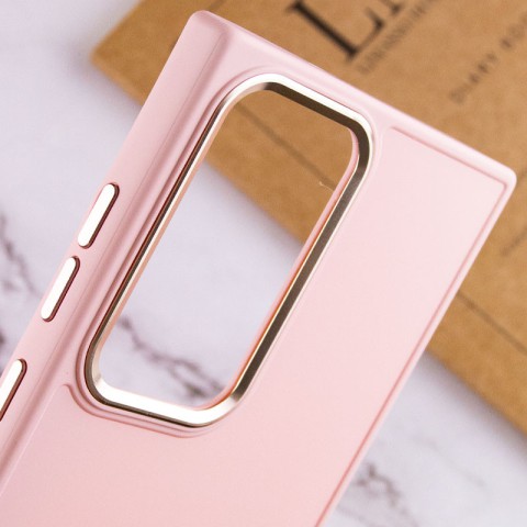 TPU чохол Bonbon Metal Style для Samsung Galaxy S23 Ultra Рожевий / Light pink
