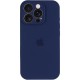 Чохол Silicone Case Full Camera Protective (AA) для Apple iPhone 14 Pro (6.1") Синій / Deep navy