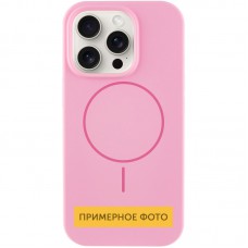 Чохол Silicone Case Full Protective (AA) NO LOGO with MagSafe для Apple iPhone 15 (6.1") Рожевий / Light pink
