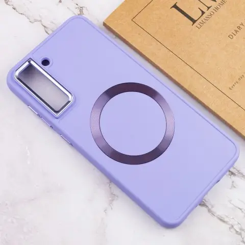 TPU чохол Bonbon Metal Style with MagSafe для Samsung Galaxy S22+ Бузковий / Dasheen