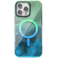 Чохол TPU Shiny Mountain (MagFit) для Apple iPhone 16 Pro (6.3") Green / Blue