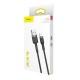 Дата кабель Baseus Cafule Lightning Cable 1.5A (2m) (CALKLF-C) Сірий / Чорний