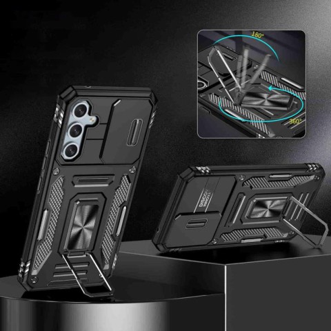 Ударостійкий чохол Camshield Army Ring для Samsung Galaxy S25 FE Чорний / Black