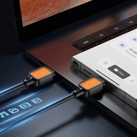 Дата кабель Hoco X108 Benefit 60W Type-C to Type-C (1m) Black