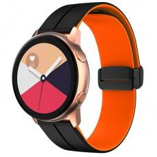 Силіконовий ремінець Classy для Smart Watch 20mm Black / Orange