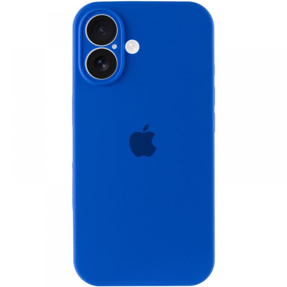 Чохол Silicone Case Full Camera Protective (AA) для Apple iPhone 16 (6.1") Синій / Capri Blue