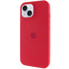 Чохол Silicone Case Full Protective (AA) with MagSafe для Apple iPhone 15 Plus (6.7") Червоний / Deep Red