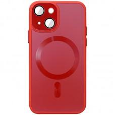 Чохол TPU+Glass Sapphire Midnight with MagSafe для Apple iPhone 13 (6.1") Червоний / Red