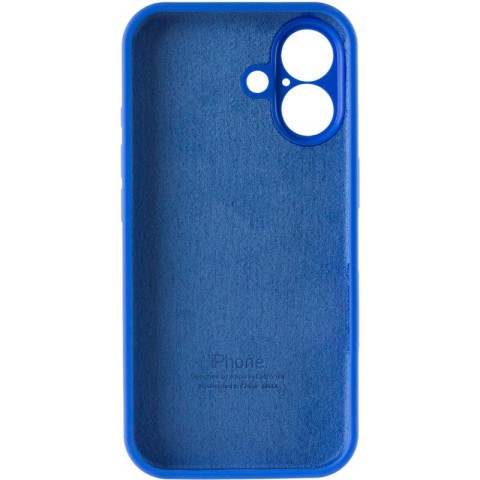 Чохол Silicone Case Full Camera Protective (AA) для Apple iPhone 16 (6.1") Синій / Capri Blue