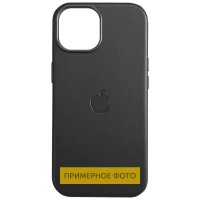 Шкіряний чохол Leather Case (AAA) with MagSafe and Animation для Apple iPhone 16 (6.1") Black