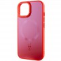 Чохол TPU+Glass Sapphire Midnight Open Camera with MagSafe для Apple iPhone 15 Plus (6.7") Червоний / Red