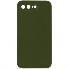 Silicone Case Square Full Camera Protective (AA) NOLOGO для Apple iPhone 7 plus / 8 plus (5.5") Зелений / Dark Olive