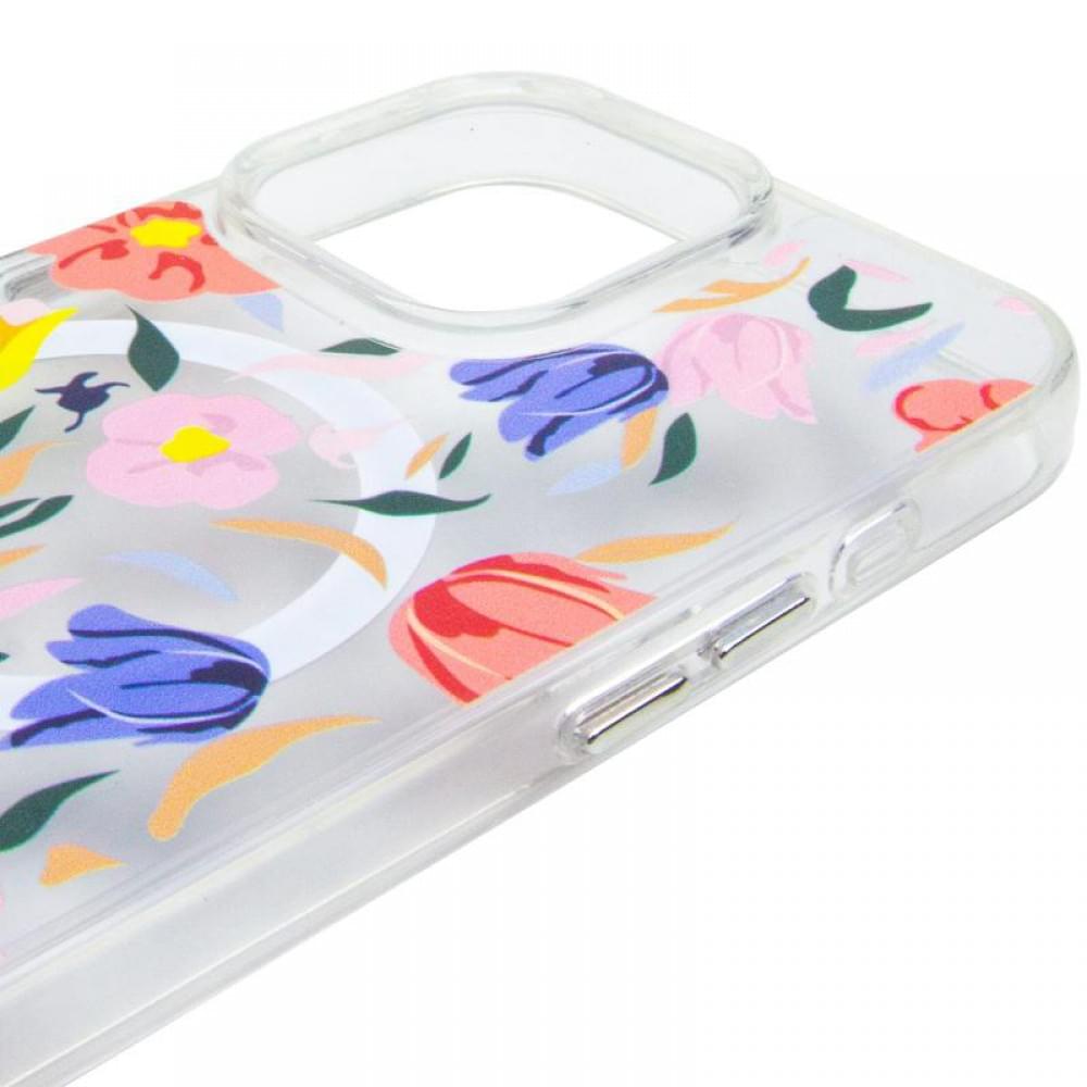 TPU+PC чохол Clear Garden with MagSafe для Apple iPhone 16 Pro (6.3") Tropical Art