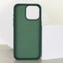 Шкіряний чохол Bonbon Leather Metal Style with MagSafe для Apple iPhone 15 Pro Max (6.7") Зелений / Pine green