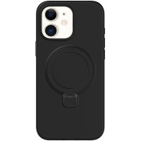 Чохол Silicone Case Full Protective NO LOGO with Ring для Apple iPhone 11 (6.1") Black