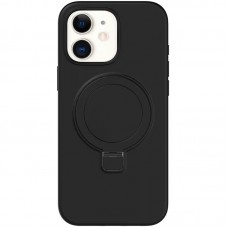 Чохол Silicone Case Full Protective NO LOGO with Ring для Apple iPhone 11 (6.1") Black