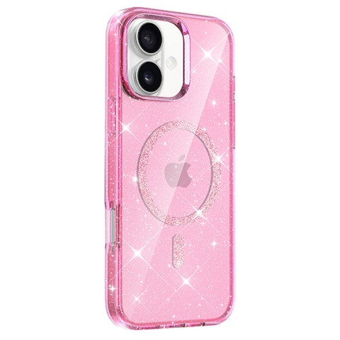 Чохол TPU Eclipse Sparkle (MagFit) для Apple iPhone 16 (6.1") Pink