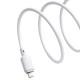 Дата кабель Baseus Silky Series OS Fast Charging USB to Lightning 2.4A (2m) (P1037770) Moon White Дата кабель Baseus Silky Series OS Fast Charging USB to Lightning 2.4A (2m) (P1037770) Moon White