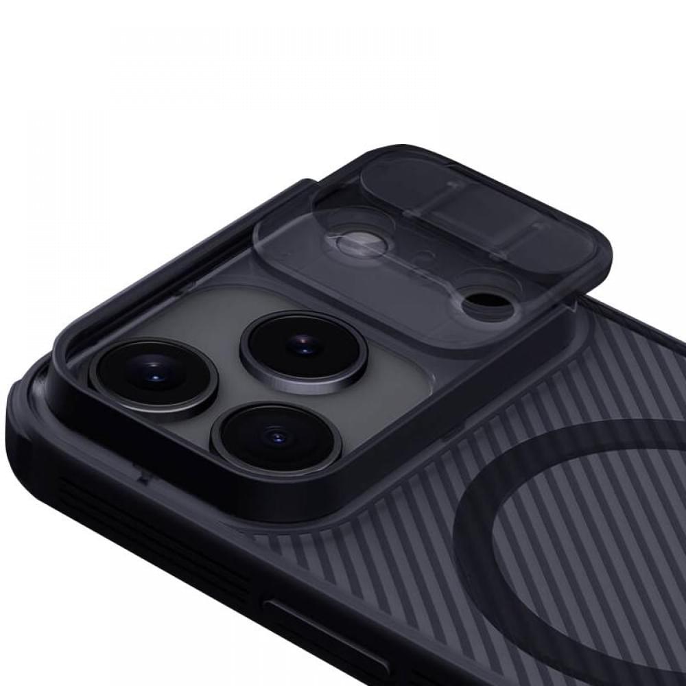 Карбонова накладка Nillkin CamShield Pro Magnetic для Apple iPhone 17 Pro Max (6.9") Transparent black