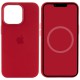 Чохол Silicone case (AAA) with Magsafe and Animation для Apple iPhone 13 Pro Max (6.7") Червоний / Red