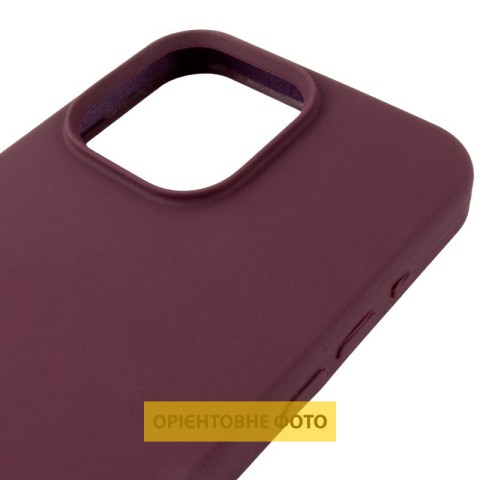 Чохол Silicone Case (AA) Logo with MagSafe для Apple iPhone 16 Pro (6.3") Бордовий / Plum