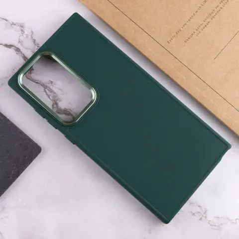 TPU чохол Bonbon Metal Style для Samsung Galaxy S24 Ultra Зелений / Pine green