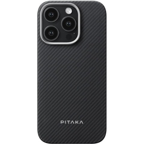 Чохол PC PITAKA with MagSafe для Apple iPhone 15 Pro (6.1") Black / Grey