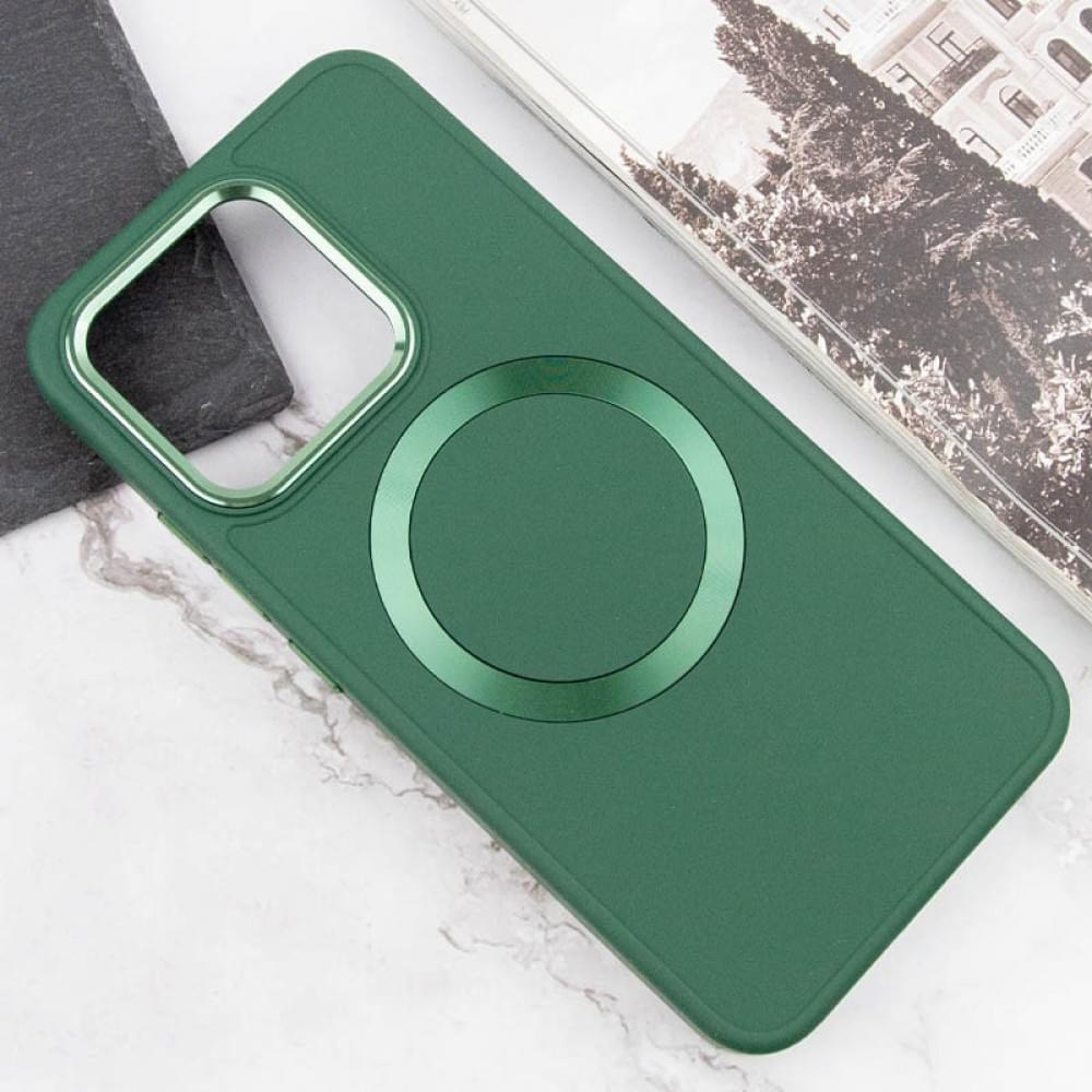 TPU чохол Bonbon Metal Style with MagSafe для Xiaomi 14 Pro Зелений / Army Green