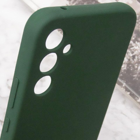 Чохол Silicone Cover Lakshmi Full Camera (AA) with logo для Samsung Galaxy A55 Зелений / Dark green