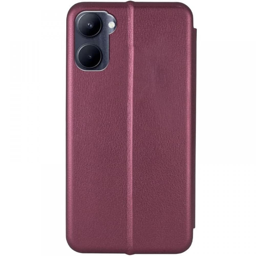 Шкіряний чохол-книжка Classy для Realme C33 Бордовий