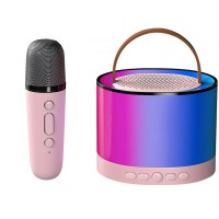 Караоке Мікрофон-колонка K52 + один мікрофон Pink