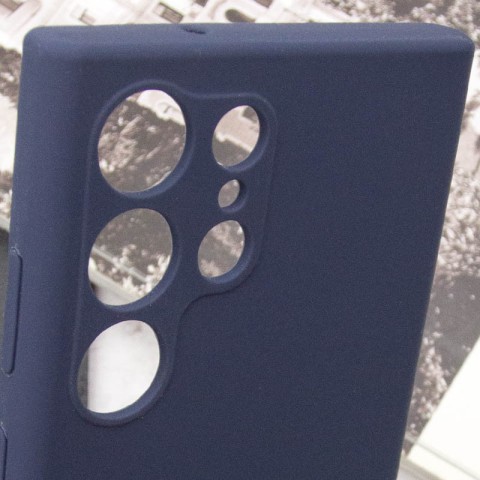Чохол Silicone Cover Lakshmi Full Camera (AAA) для Samsung Galaxy S25 Ultra Темно-синій / Midnight blue