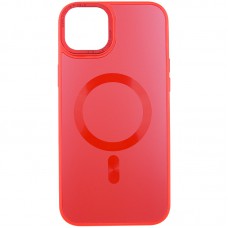 Чохол TPU+Glass Sapphire Midnight Open Camera with MagSafe для Apple iPhone 15 Plus (6.7") Червоний / Red