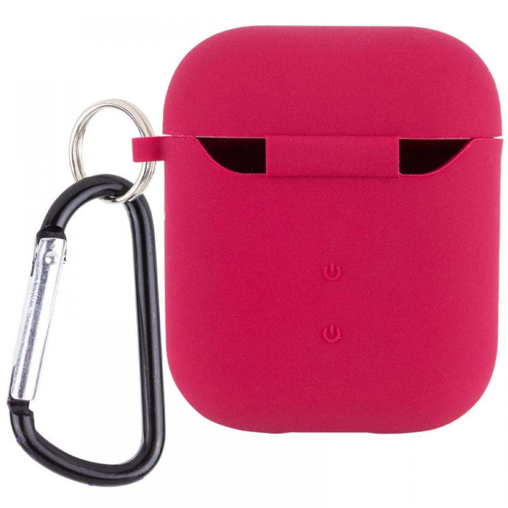 Силиконовый футляр с микрофиброй для наушников Airpods 1/2