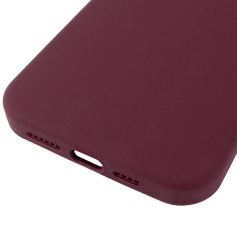 Чохол Silicone Case (AA) Logo with MagSafe для Apple iPhone 14 Pro Max (6.7") Бордовий / Plum