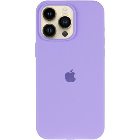 Чохол Silicone Case (AA) Logo with MagSafe для Apple iPhone 15 Pro Max (6.7") Бузковий / Dasheen