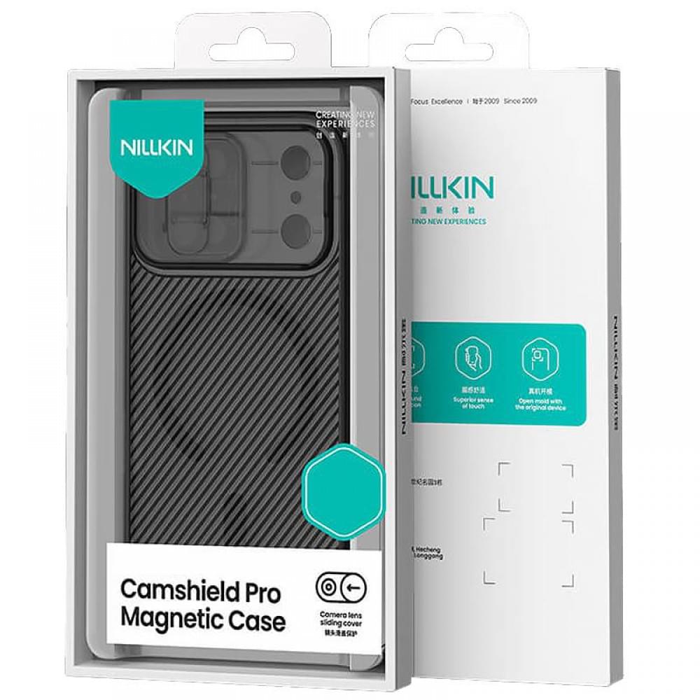 Карбонова накладка Nillkin CamShield Pro Magnetic для Apple iPhone 17 Pro Max (6.9") Transparent black