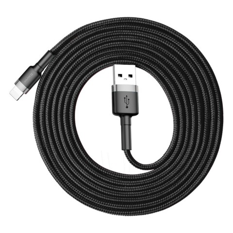 Дата кабель Baseus Cafule Lightning Cable 1.5A (2m) (CALKLF-C) Сірий / Чорний