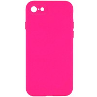 Чохол Silicone Case Square Full Camera Protective (AA) NOLOGO для Apple iPhone 7/8/SE (2020) (4.7") Рожевий / Barbie pink