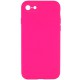 Чохол Silicone Case Square Full Camera Protective (AA) NOLOGO для Apple iPhone 7/8/SE (2020) (4.7") Рожевий / Barbie pink